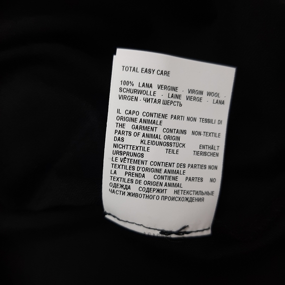 GRAN SASSO Black 100% Wool Long Sleeved Polo Shirt Size 54 Fine Travel Wool NEW - Picture 13 of 15